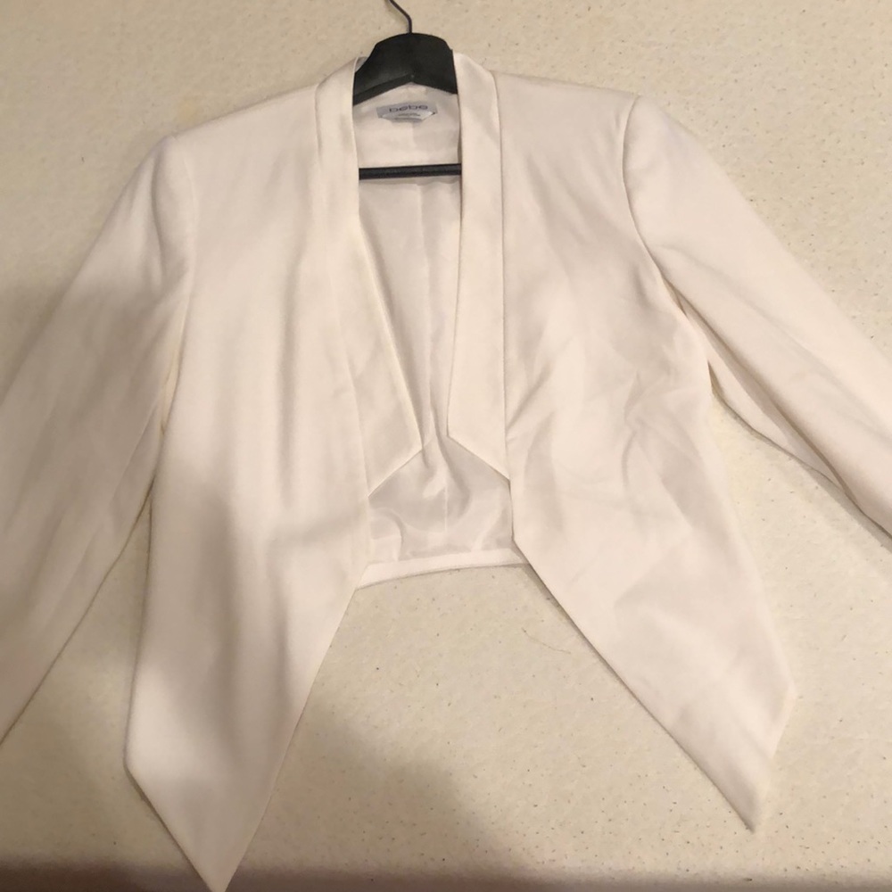 Bebe white blazer